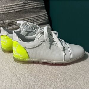 Christian Louboutin FUN VIEIRA Orlato Leather Signature Low Sneakers Size 38
